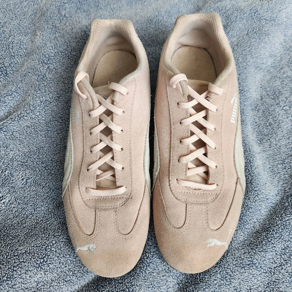 Puma Women's Speedcat OG Suede Sneakers Pink White Size 9.5/40.5 - Picture 6 of 11